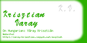 krisztian varay business card