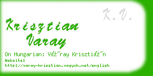 krisztian varay business card